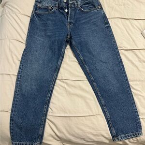 Zara Men's Slim Cropped Jeans - Blue